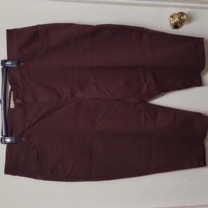 NWOT, Hybrid & Company Brown Stretch, Butt Lift Capris